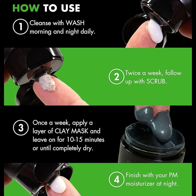 Tiege Hanley Mens Skin Care Gift Box Set, Silver - Men's Skincare Set Includes Face Wash, Exfoliating Scrub, Facial Moisturizer, Face Clay Mask, Moisturizing Lip Balm, & Moisturizing Body Soap Bar