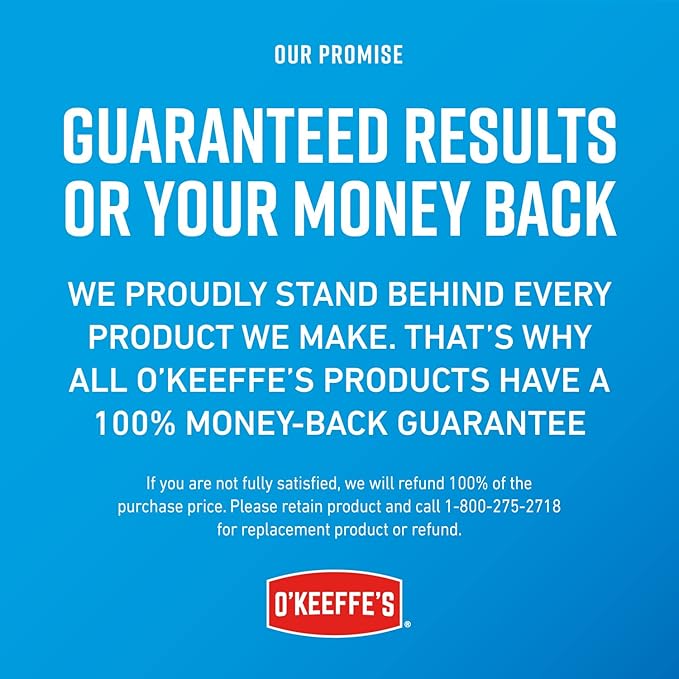 O'Keeffe's for Healthy Feet Foot Cream; Guaranteed Relief for Extremely Dry; Cracked Feet; Instantly Boosts Moisture Levels; 3.2 Ounce Jar; (Pack of 4)