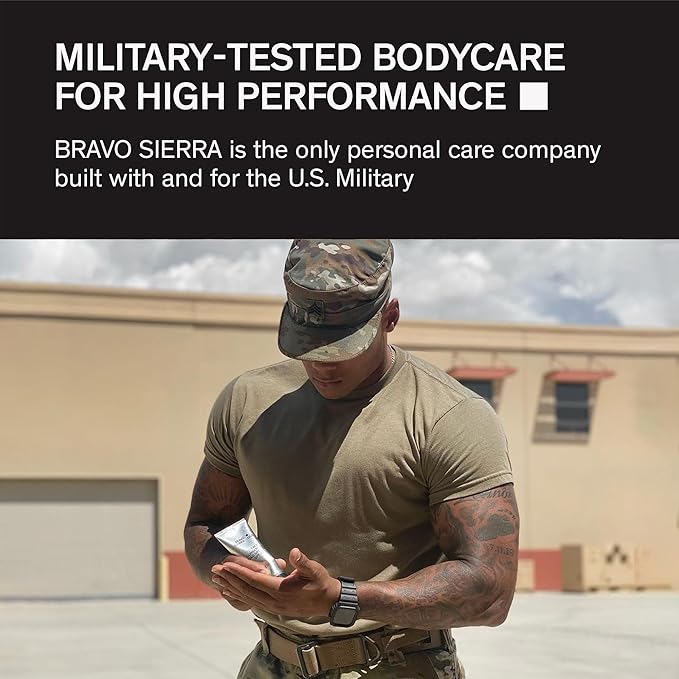 Aluminum-Free Deodorant for Men by Bravo Sierra, 1-Pack - Contains Natural Ingredients – Long Lasting All-Day Odor and Sweat Protection -Sandalwood and Fig, 3.2 oz - Paraben-Free, Vegan & Cruelty-Free