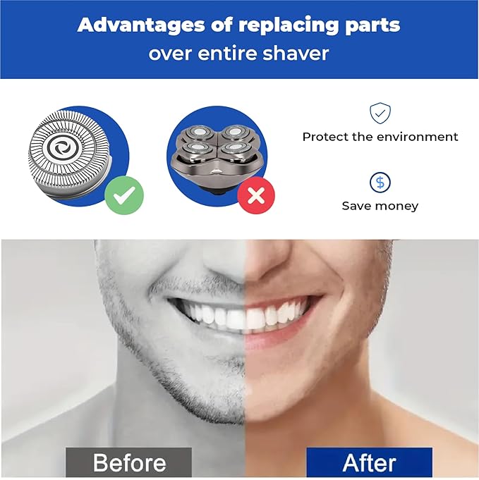 8 Pack Shaver Replacement Blades Compatible with Sku*l Shaver Pitbull Gold PRO & Silver - Pitbull Shaver Replacement Blade, Enhanced Pitbull Shaver Replacement Heads for Superior Shaving