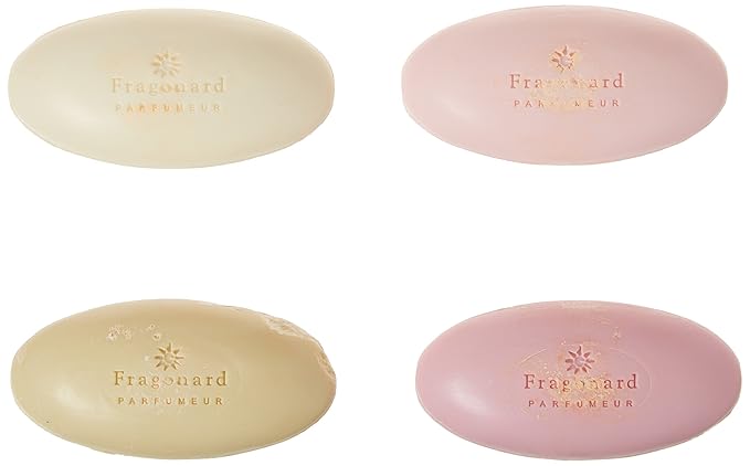 Fragonard - Fragonard Flower Gift Box of 4 Assorted Scented Soaps - pink, white, yellow, and purple