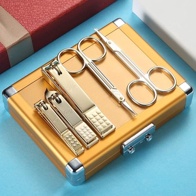 Korean Nail Clipper! World No. 1 Three Seven (777) Premium Quality Gift Travel Manicure Grooming Kit Nail Clipper Set(16000AM), Made in Korea, Since 1975