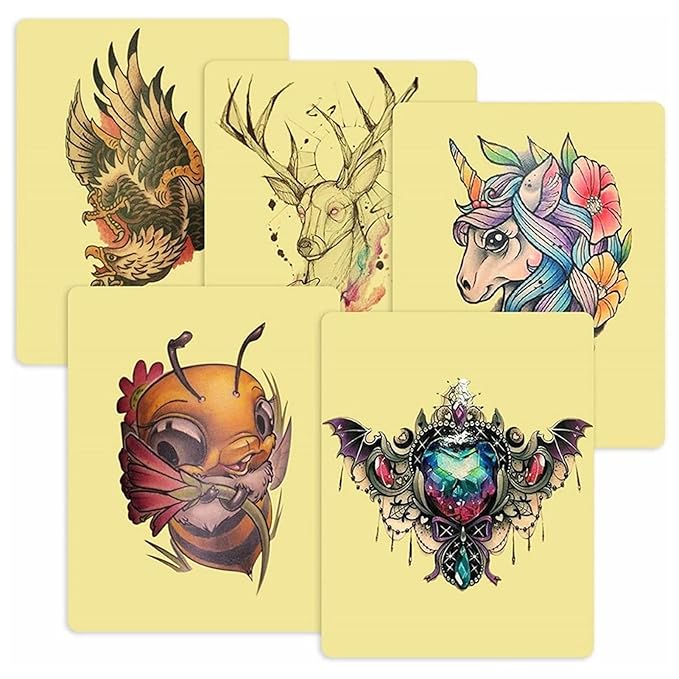 3MM Tattoo Fake Skin - 8×12'SOTICA 5PCS Tattoo Practice Skins Fake Blank Tattoo Skin Double Sides Tattoo Skin Soft Microblading Practice Skin for Beginners Experienced Artists Tattoo Supplies
