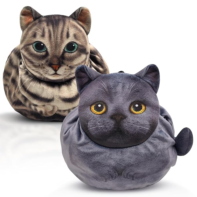 Drawstring Makeup Bag, Cat Makeup Bag, Travel Makeup Organizer, Cosmetic Pouch Bag, Cat Gift for Women, Lay Flat Makeup Bag Gifts for Cat Lovers(2-Pack)