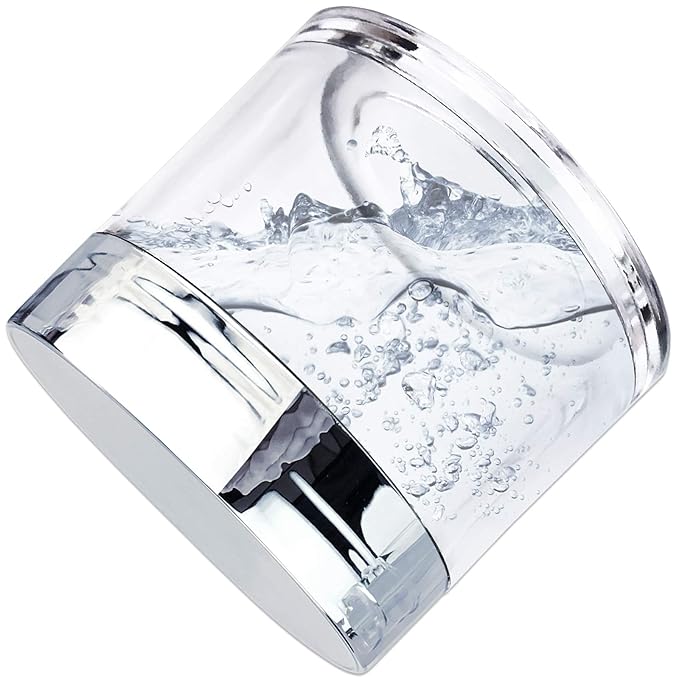 Beauticom 30g/30ml (1 fl. oz.) Double Wall Clear Plastic Leak Proof Jars with Flat Top Lids for Creams, Lotions, Make Up, Powders, Glitters, and more... (Color: Metallic Silver Lid, Pieces: 30)