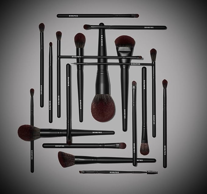 Morphe MUA Life Makeup Brushes - 20 Piece Makeup Brush Set of Eye and Face Brushes - Made with Synthetic Bristles and Includes Carrying Case (20 Count)