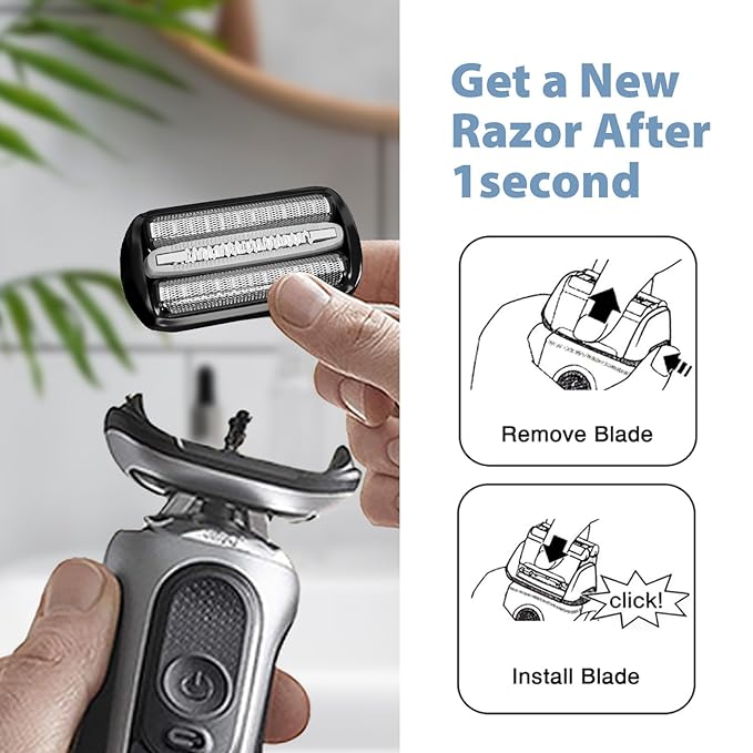 64B Replacement Shaver heads Compatible with Braun Series 6 Replacement Head,suitable for 6120s, 6140cs, 6172cc, and 6175cc