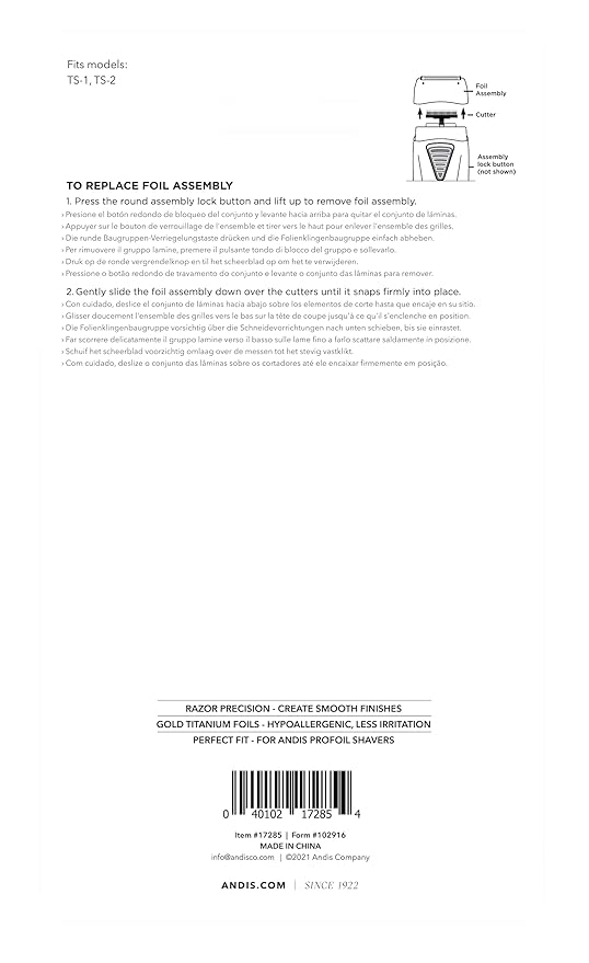 Andis 17285 Replacement Lithium , Gray