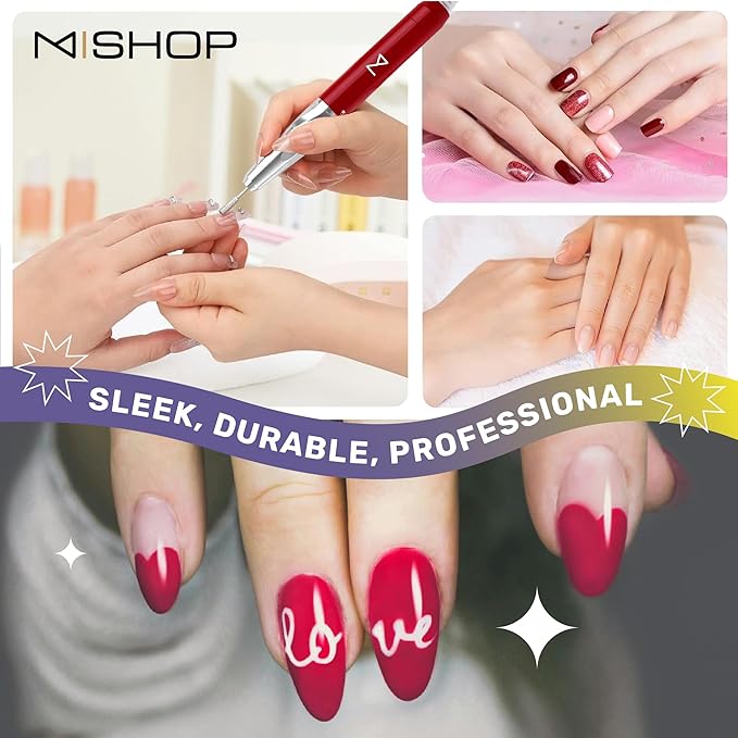 M - Ying Yang Brushless Nail Drill - Gift for Her - 35K RPM Wireless Powerhouse, 85w, Aluminum Alloy Shell, Ultra Quiet Operation for Smooth Precision Nail Art (Mermaid)