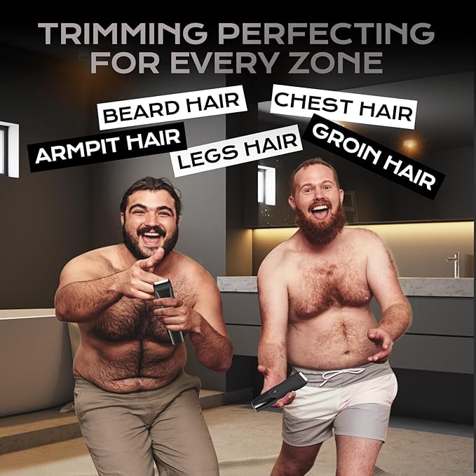 Men Hair Removal Shavers,Waterproof Public Hair Groomers,Manscape Cordless Ball Trimmer, Male Painless Wet Dry Hygiene Razor with Standing Charging Dock SMT110 Black