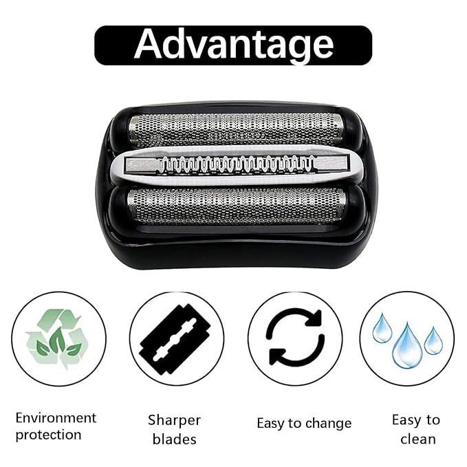 32B Replacement Shaver Heads Compatible with Series 3 Wet and Dry Replacement Head,32B Foil & Cutter Razor Head Electric Shaver 3040s 3010s 310s 3000s 3050cc 3080s 390cc