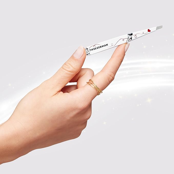 Tweezerman Disney's Mickey Mouse & Minnie Mouse Forever in Love Slant Tweezer - Eyebrow Tweezers for Women and Men
