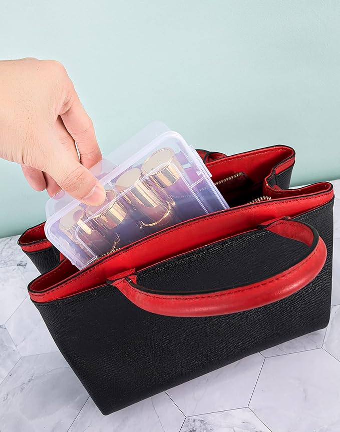 Golden Airless Pump Bottle Travel Set with Box Refillable Empty Cosmetic Pump Bottle Vacuum Bottles for Liquids Such as Hand Soap,Toner,Foundation,Hair Oil,Lotion and Cream(1oz/30ml,4 Pack)