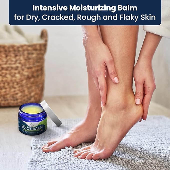 Muscle Relief Foot Soak with Epsom Salts & Tea Tree Oil Foot Balm - Moisturizing Athletes Foot Care Balm for Dry Cracked Feet