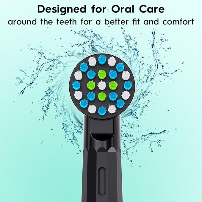 8 Pack Replacement Heads Compatible with Braun Oral B Pro 1000/7000/1500/5000,Replacement Toothbrush Heads for Oral B Braun,Medium Dupont Bristles