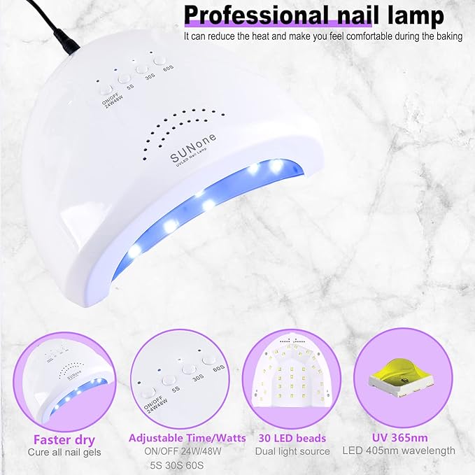 69PCS Gel Nail Polish Kit with UV Light Nail Lamp Gel Manicure Dryer Lamp 28 Colors Gel Polish Nail Set Soak Off Gel Nail Set,Nails Gel Polishing Shape Tools Supplie Set for Nail Manicure Salon & Home