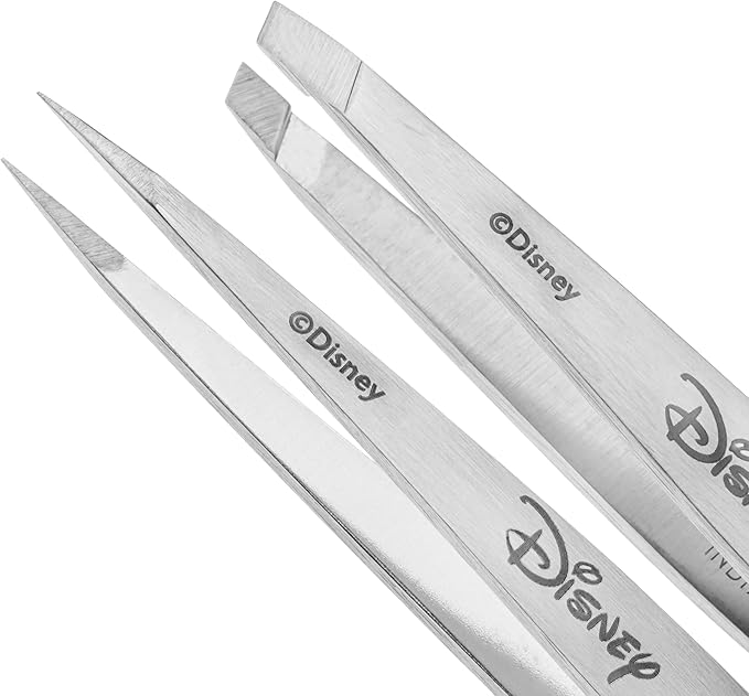 Tweezerman Disney's Mickey Mouse & Minnie Mouse Forever in Love Petite Point and Slant Set - Eyebrow for Women and Men Set