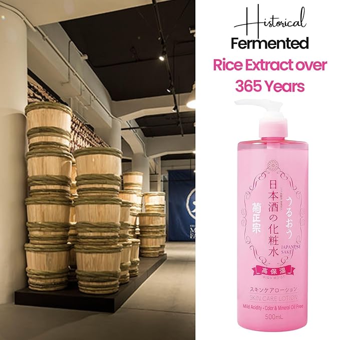 Face Moisturizer for Dry, Oily, Sensitive Skin Women & Men, Hydrating Anti-Aging 2-in-1 Face Toner Lotion with Organic Japanese Fermented Rice & Sake Extract, 16.9 Fl Oz HIGH Moist 2EA