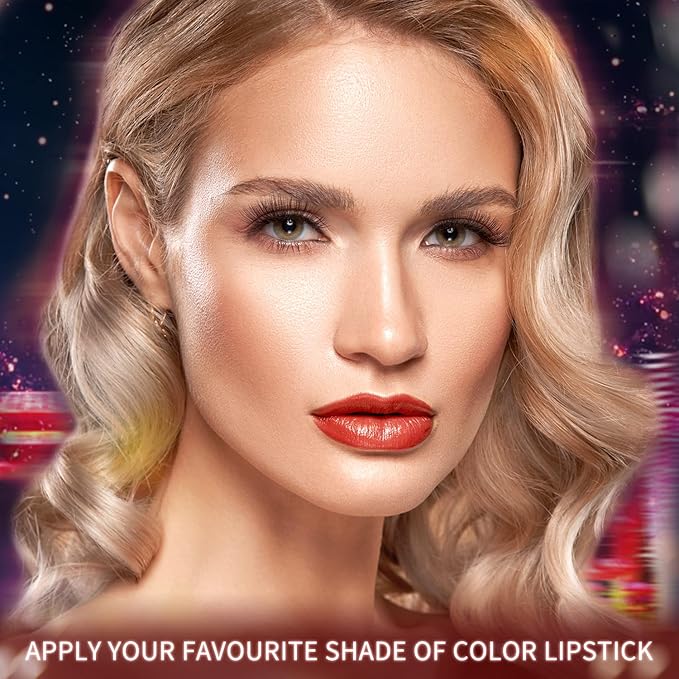 Catkin Moist Lipstick Hydrating High Impact Color Infused with Vitamin E and Avocado Oil Smooth Soft Texture Long Lasting Orang Glow Finish 128