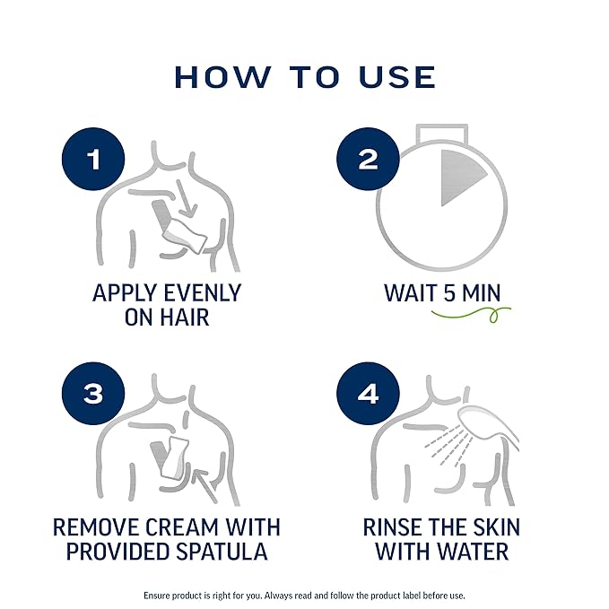 Veet Hair Removal Cream For Men, 5 Min Sensitive Skin, Hair Removal Gel For Body, Chest & Back, Dermatologically Tested, 13.5 FL OZ w/ Spatula