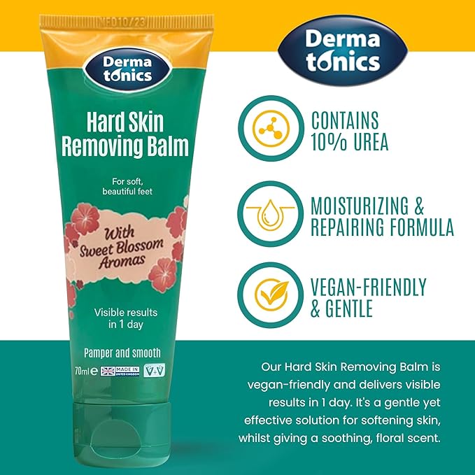 10% Urea Callus Removing Cream – Removes Hard Skin, Moisturizes and Rehydrates Racked, Rough, Dead and Dry Skin – for Feet, Elbows, and Hands, 2.37 fl oz. Tube, 3 Pack
