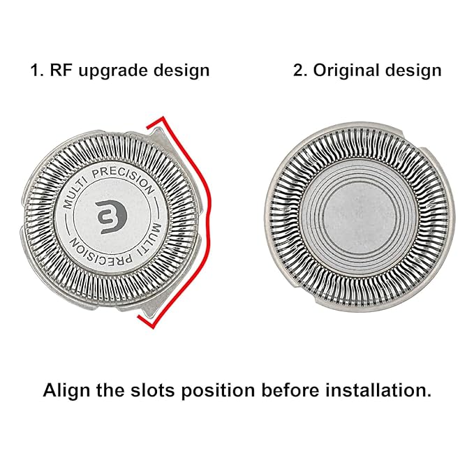 Rollingfit SH30 Replacement Heads Compatible with Philips Norelco Electric Shaver Series 1000, 2000, 3000 and S738, Easy Cut and Replace, 3-pc Pack