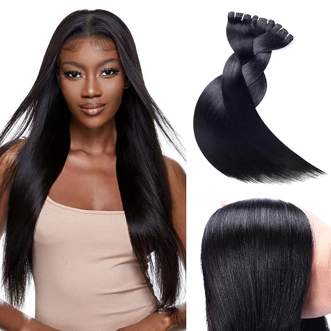 16A 50g Straight Bundles Human Hair 1 Bundle 100% Unprocessed Real Human Hair Extensions 16 Inch Raw Human Hair Natural Black Color