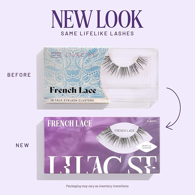 Lilac St - French Lace Glamorous Faux Eyelash Clusters (16mm) - Delicate & Wispy - DIY Lash Extension Wisps - Lightweight & Lifelike - Korean Silk - Lasts 10 Days - Cruelty Free, Vegan - 10 Lashes