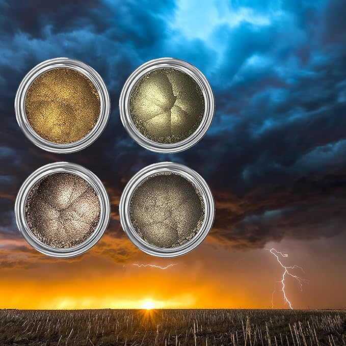 Concrete Minerals Metallic Eyeshadow, Silky- Smooth and Highly Pigmented, Longer-Lasting With No Creasing, 100% Vegan and Cruelty Free, Handmade in USA, 8 Grams Loose Mineral Powder (Jinxed)