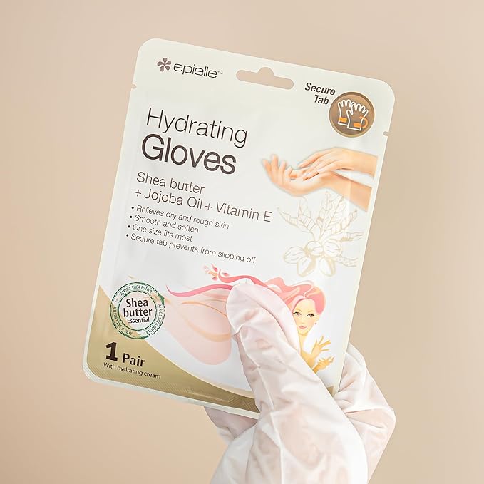 Epielle Hydrating Hand Masks, 6 Pairs of Moisturizing Gloves for Dry Hands with Shea Butter, Jojoba Oil & Vitamin E, Spa Day Treatment, Korean Skincare, Easter Gift, Mother’s Day Gifts