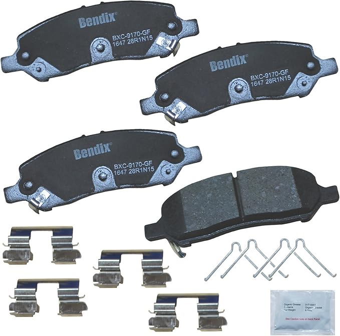Bendix Priority1 CFC1647 Ceramic Rear Brake Pads for Dodge Dart 2016-2013