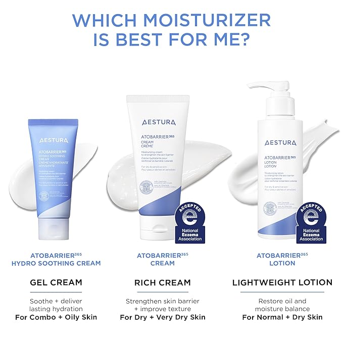 AESTURA ATOBARRIER365 Ceramide Hydro Soothing Cream | Lightweight Gel Moisturizer for Instant Cooling, Calming for Sensitive Skin, Quick Hydration, Non-comedogenic, 2.02 fl.oz.