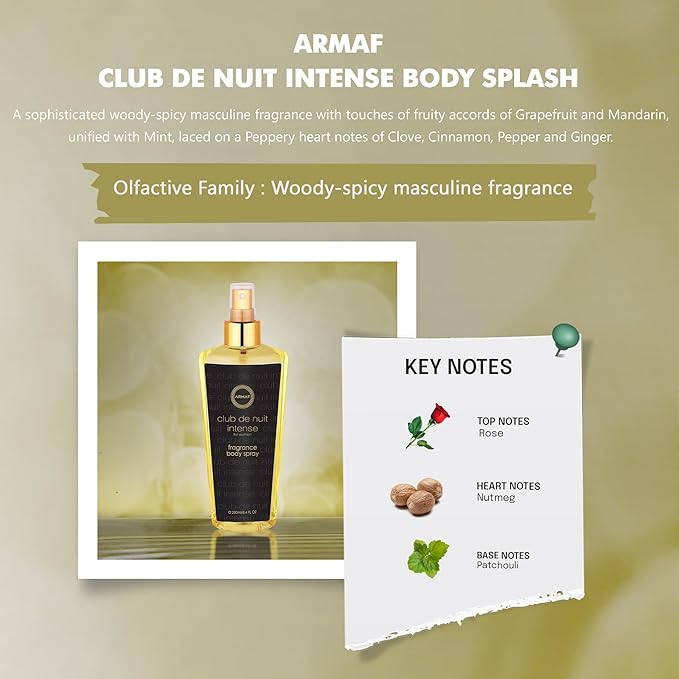 Armaf Club De Nuit Intense Women Body Spray 8.4 oz