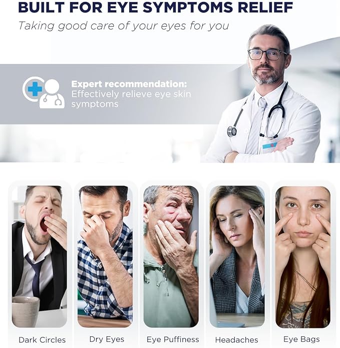 3D Cooling Gel Eye Mask - Reusable Cold Sleep Mask, Eyes Ice Pack with Hot & Cold Compress Therapy for Puffiness, Dark Circles, Dry Eyes, Headaches and Stress Relief (Black,1 Pack)