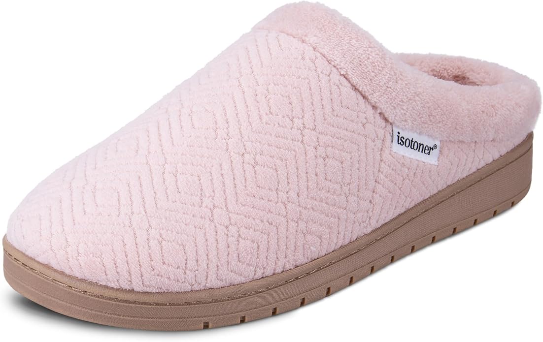 isotoner Women's Diamond Microterry Gemma Clog Slipper