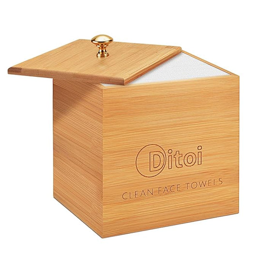 Face Towels,Storage Box with Copper Cover, Disposable Face Towel, Storage Containers, Soft Face Tissue XL, Makeup Remover Dry Wipes for All Skin