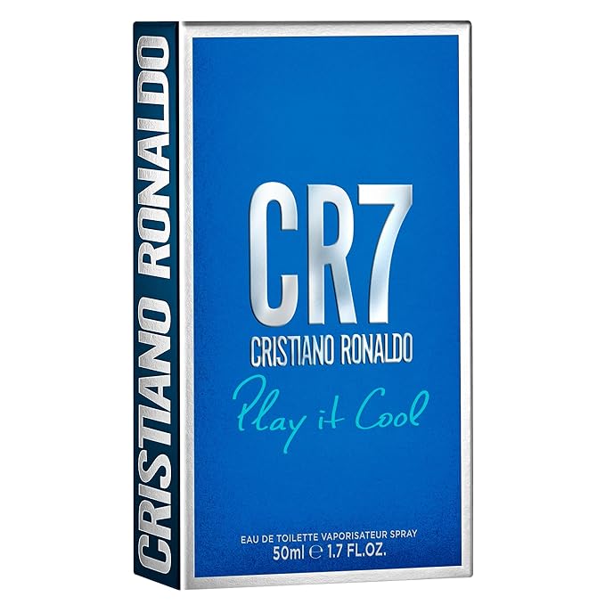 Cristiano Ronaldo - CR7 Play It Cool - Men's Eau de Toilette Spray - Fresh Spicy & Aromatic Fragrance With Notes of Bergamot, Cardamom & Amber - 1.7oz