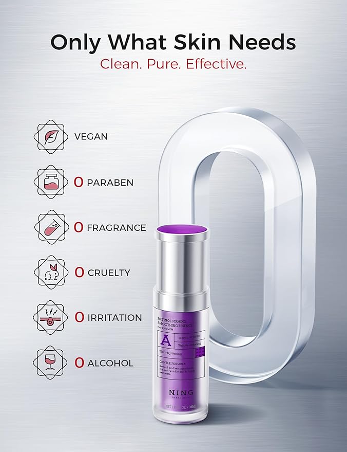 Retinol Serum for Face with 300PPM Retinol, Peptides – Firming, Anti Aging & Wrinkle Peptides Serum for Face - Korean Skincare for Smoothing & Hydrating, Ideal for Beginners|1.01 fl.oz