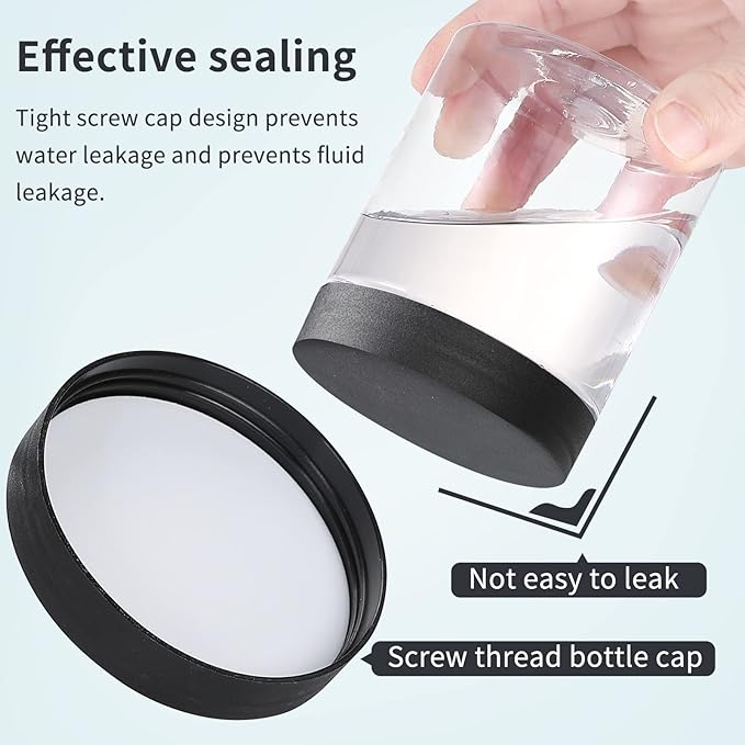 48PCS 8OZ Plastic Jars with Screw On Lids, Pen and Labels Refillable Empty Round Slime Cosmetics Containers for Storing Dry Food, Makeup, Slime, Honey Jam, Cream, Butter, Lotion