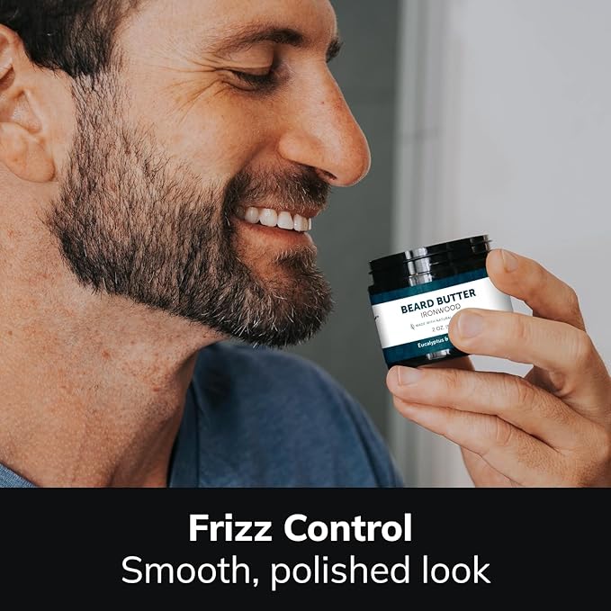 Detroit Grooming Co. Beard Butter for Men | Softens, Thickens & Hydrates with Safflower Oil & Shea Butter | Mackinac Scent, 2oz