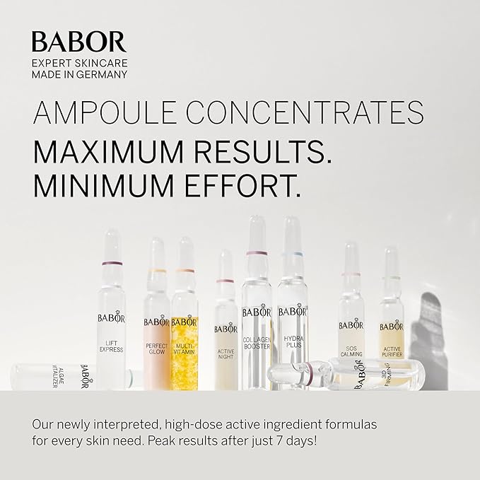 BABOR Lift Express Ampoule Concentrate, Instant Lifting Effect Fills Lines and Wrinkles Up To 6 Hours, Smoothing Skincare Capsule, Anti Aging Serum, Increase Firming & Elasticity, 7 Treatments