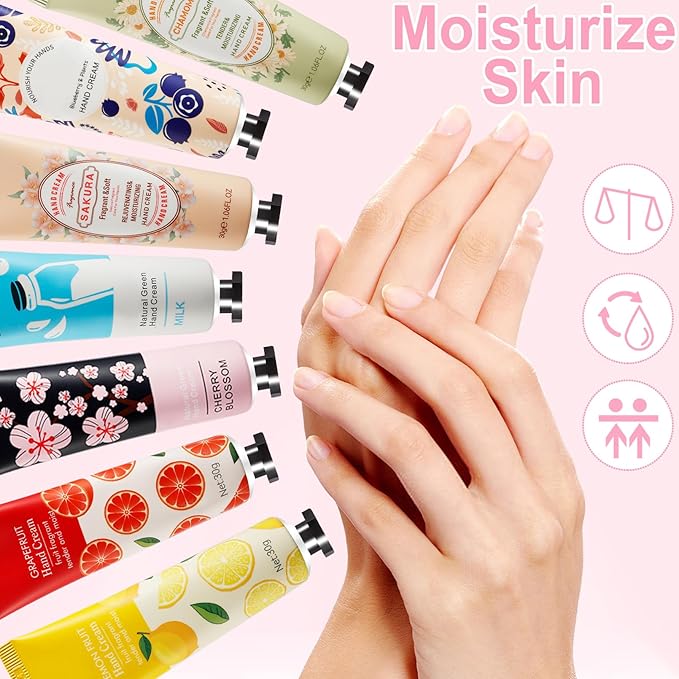 100 Pack Hand Cream for Women, Moisturizing Mini Hand Lotion, Bulk Hand Lotion Travel Size for Dry Cracked Hands, Natural Plant Fragrance Hand Care Cream For Mothers Day Gifts, 20 Styles