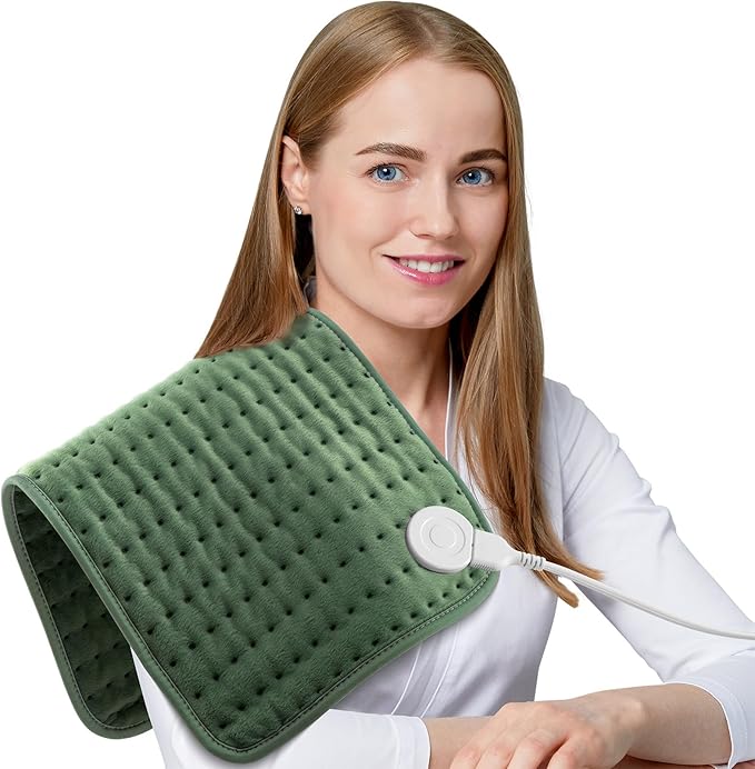 Heating pad for Back, Neck, Shoulder, Cramps and Leg Pain Relief, Heat Pads Christmas Gifts for Women, Men, Mom, Dad, Auto-Off,Machine Washable,Moist Dry Heat Options,Extra Large 12"x24"