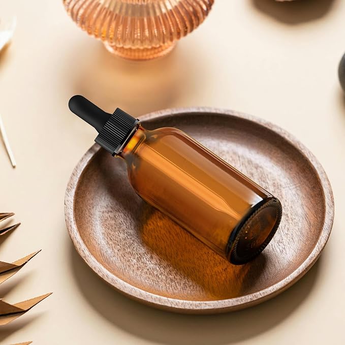 Dropper Bottle 2 oz, 10 Pack Glass Eye Dropper Bottles with Labels and Funnel, Tincture Bottle with Measured Dropper - Leakproof Essential Oils Bottles