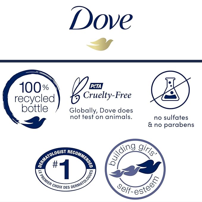 Dove Body Love Body Cleanser Moisture Boost For Dry Skin Body Wash with Hyaluronic Acid and Moringa Oil 17.5 fl oz