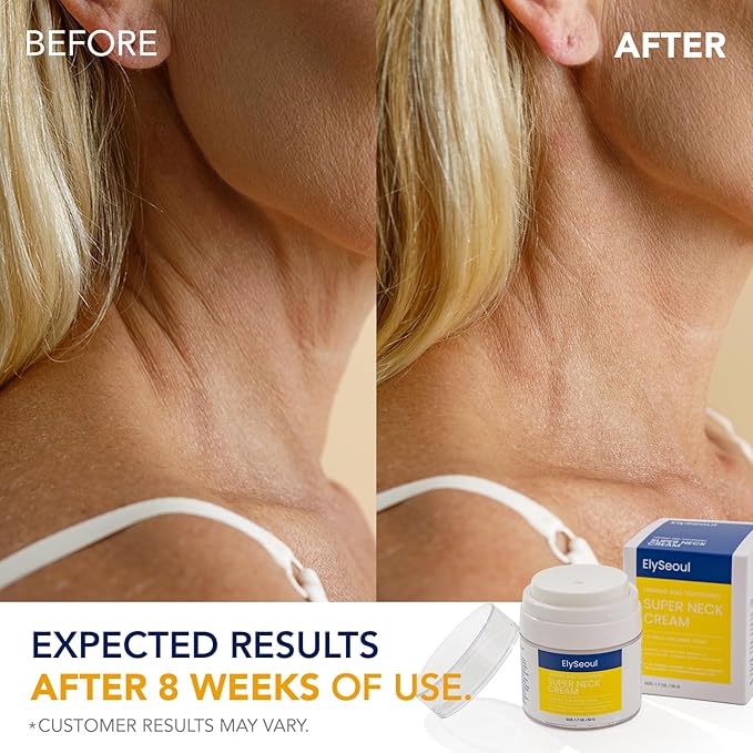 Korean Neck Cream for Firming & Tightening: Neck & Chest Anti-Aging Treatment for Crepey Sagging Skin & Wrinkles