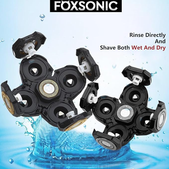 2 Universal 5 Blades Head Shaver Replacement Heads for Head Shaver, Head Shaver Replacement Blades
