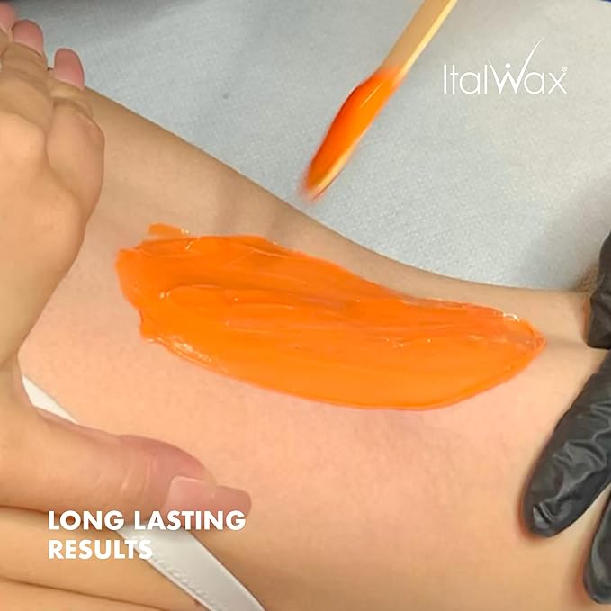 Italwax Top Line Coral - 750g / 1.65lb - Hard wax beads for hair removal - Unscented - Synthetic formulation ideal for sensitive skins - Recommended for Bikini Area and Armpits