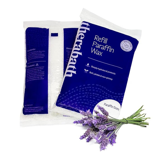 Therabath Paraffin Wax Refill - Thermotherapy - Use to Relieve Arthritis Discomfort, Stiff Muscles, & Dry Skin - For Hands, Feet, Body - Deeply Hydrates & Protects - Made in USA, 4 lb Lavender Harmony