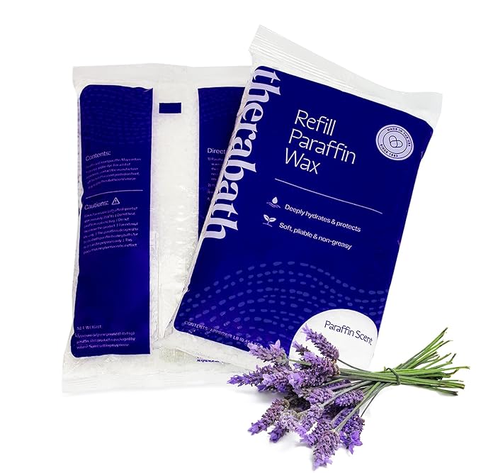 Therabath Paraffin Wax Refill - Thermotherapy - Use to Relieve Arthritis Discomfort, Stiff Muscles, & Dry Skin - For Hands, Feet, Body - Deeply Hydrates & Protects - Made in USA, 4 lb Lavender Harmony